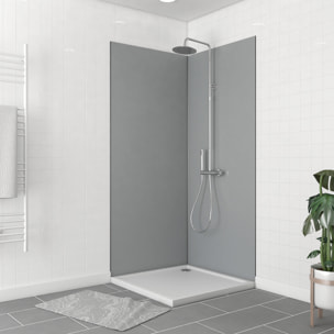 Pack 2 Panneaux muraux Silvere 90x210cm + Profilés noir - WALL'IT