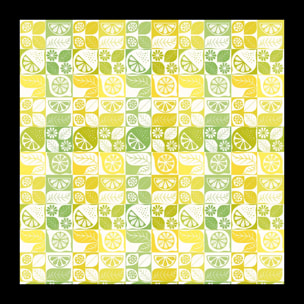 Nappe enduite jacquard tissage poche Mille citrus fresh