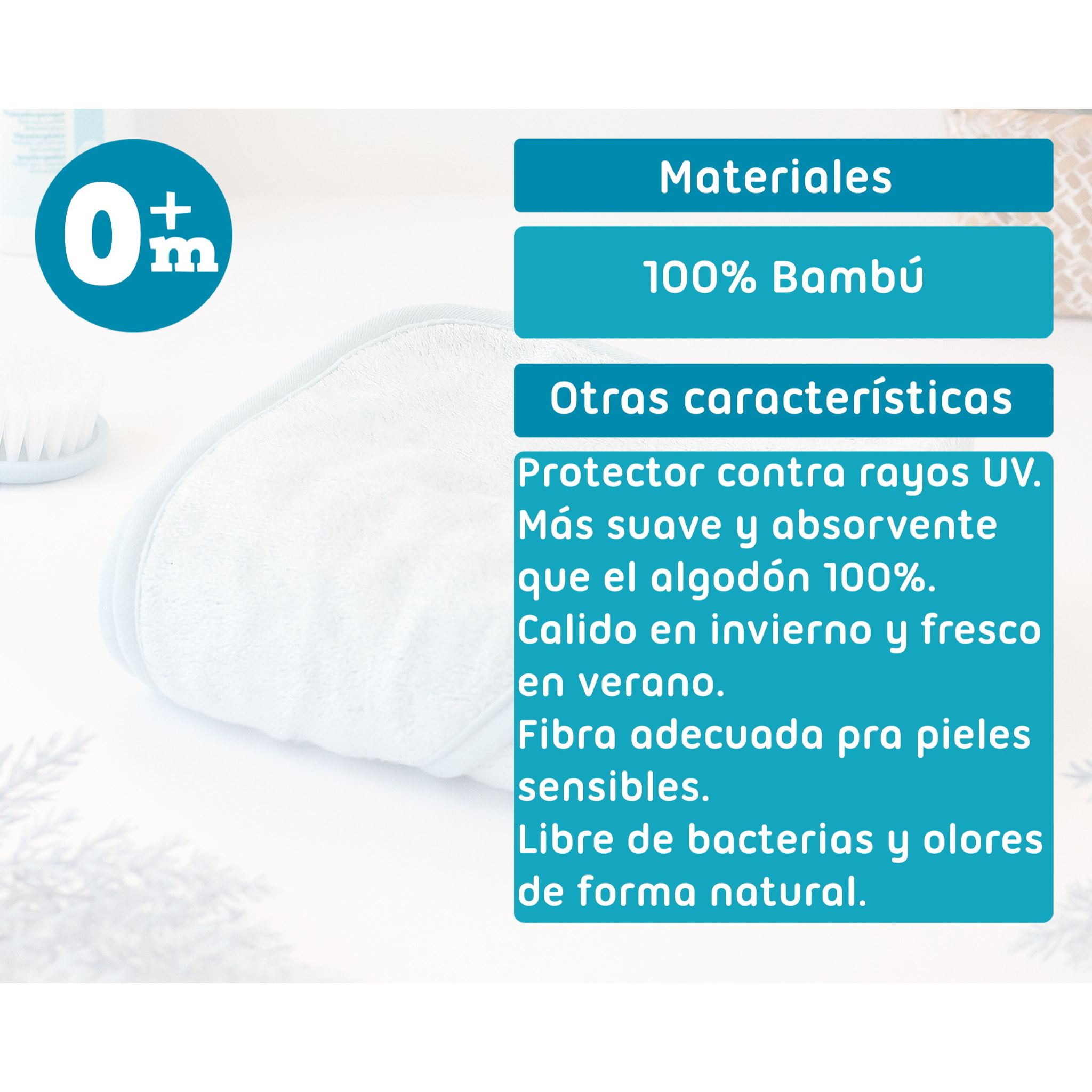 TOALLA DE BAÑO PARA BEBÉS AZUL