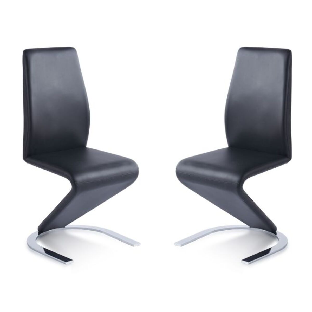 Pack 2 sillas de comedor Rin símil piel Negro