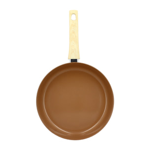 Poêle en revêtement céramique 28cm noisette - tous feux COLORAMA