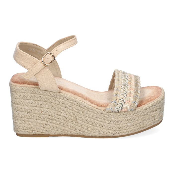 Sandalia de Cuña de Yute para Mujer, Comodas y Elegantes, Diseño Moderno