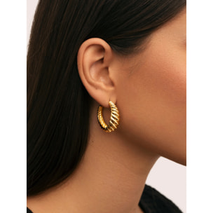 Pendientes Aro Cordelia Baño Oro