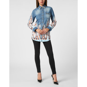 PHILIPP PLEIN Camisa vaquera RACING