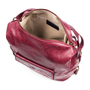 Irene Bolso de hombro Mujer.Piel auténtica Gamuza Lavado a la Piedra