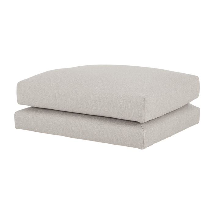 Puf gris claro de 97x78cm Alto: 36 Largo: 97 Ancho: 78