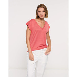 Camiseta Manga Cortal Coral - Imara