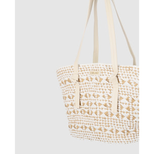 Bolso - Blanco - Medida: 36 cm x 25 cm x 15 cm