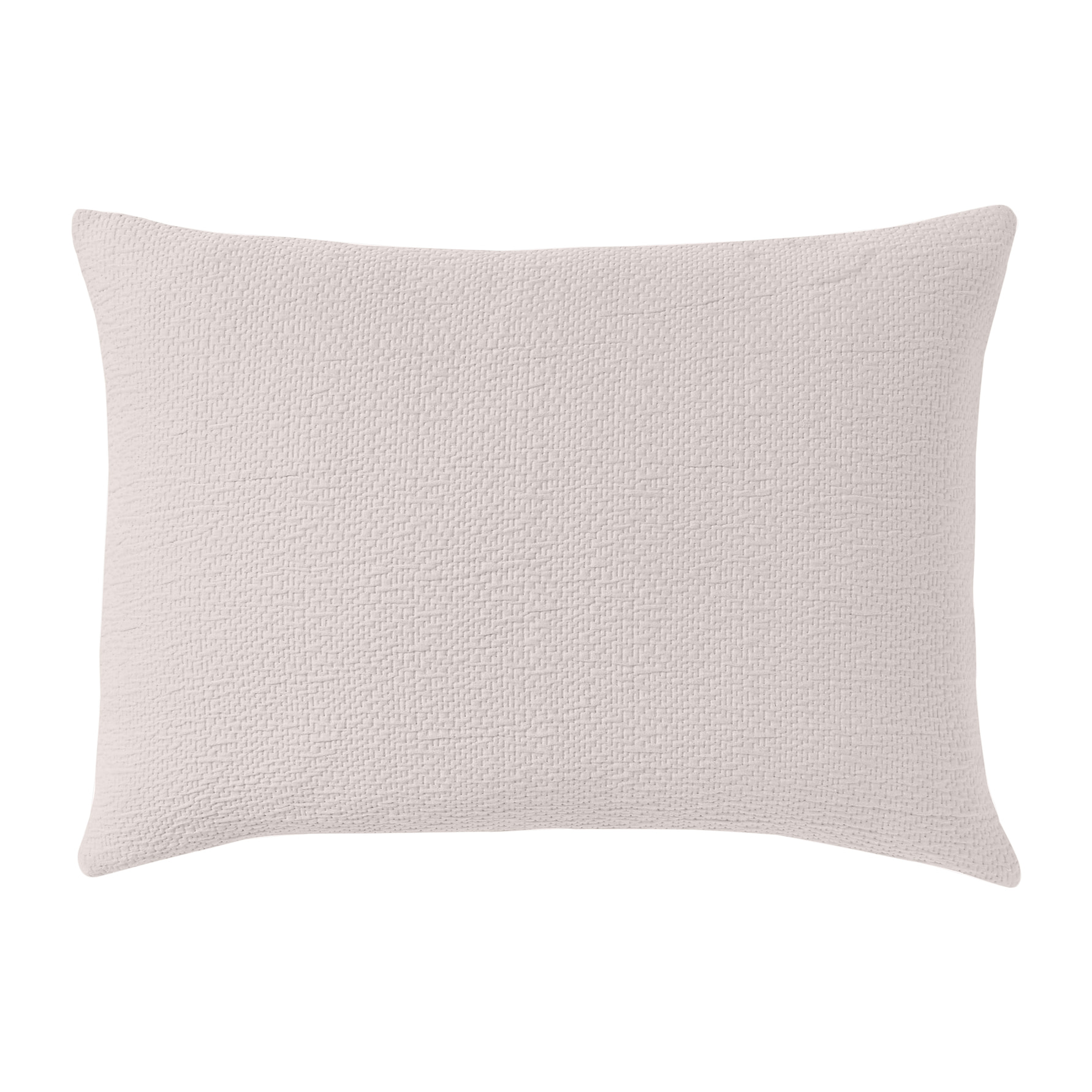 Housse de coussin unie texturée en jacquard de coton, POÈME, Greige