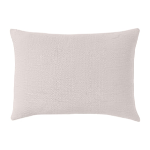 Housse de coussin unie texturée en jacquard de coton, POÈME, Greige