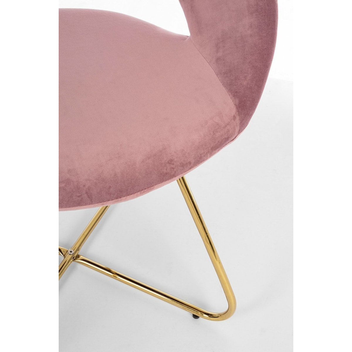 Poltroncina VANITY ORO velluto rosa