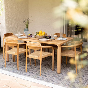 Ensemble de jardin Bella table 200x10cm et 6 chaises Kare Design