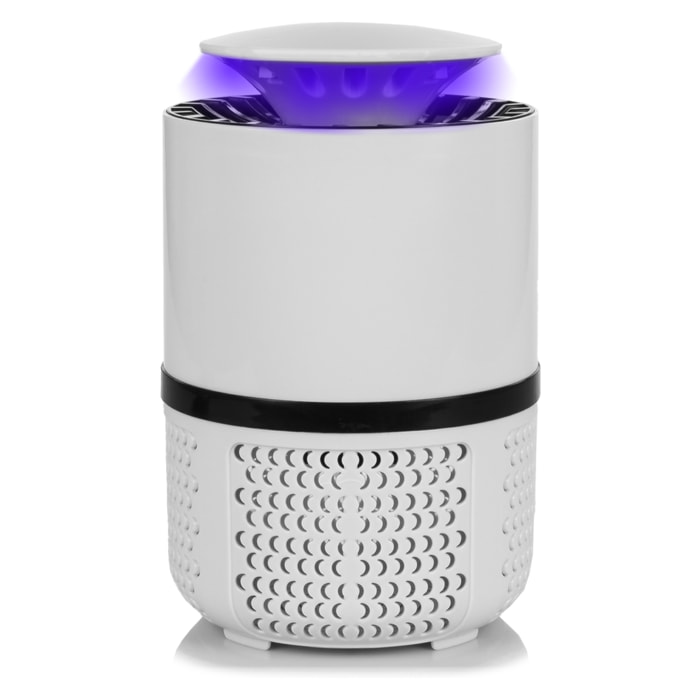 Trappola per zanzare elettrica con luce LED, aspirapolvere e serbatoio.