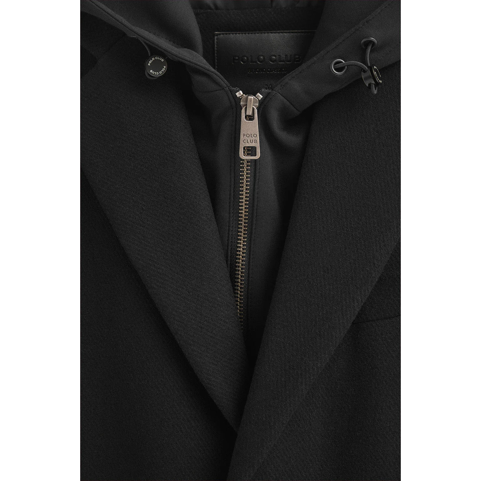 Giaccone Clement nero con logo Polo Club