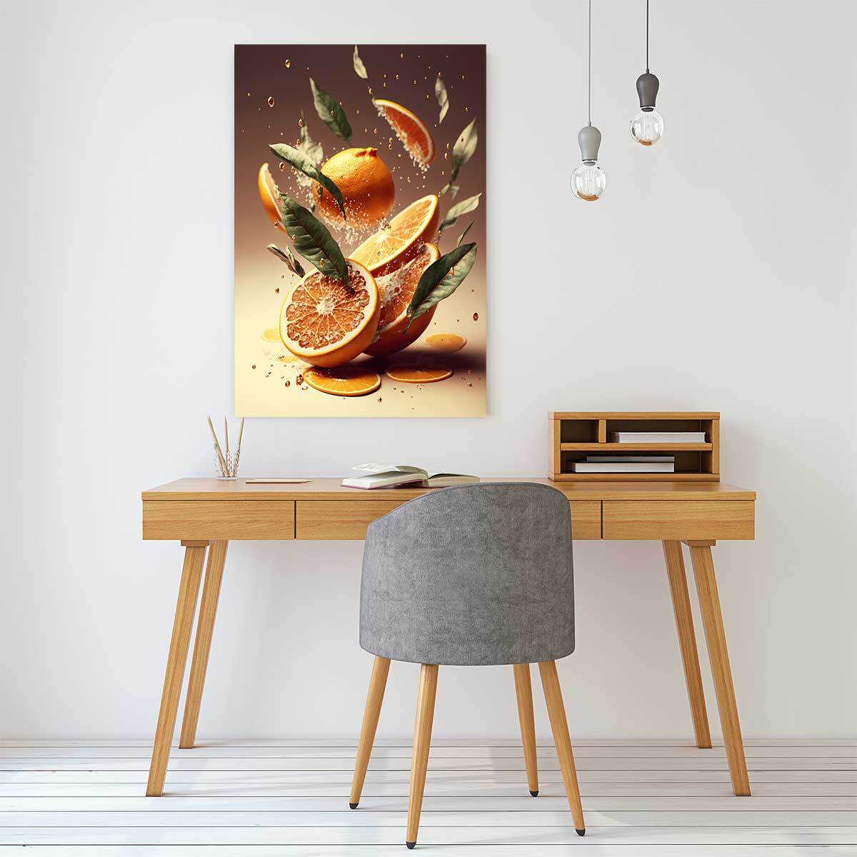 Tableau fruits oranges fraiches  Tableau alu Dibond
