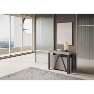 Console extensible 90x40/300 cm Tarax cachemire cadre anthracite