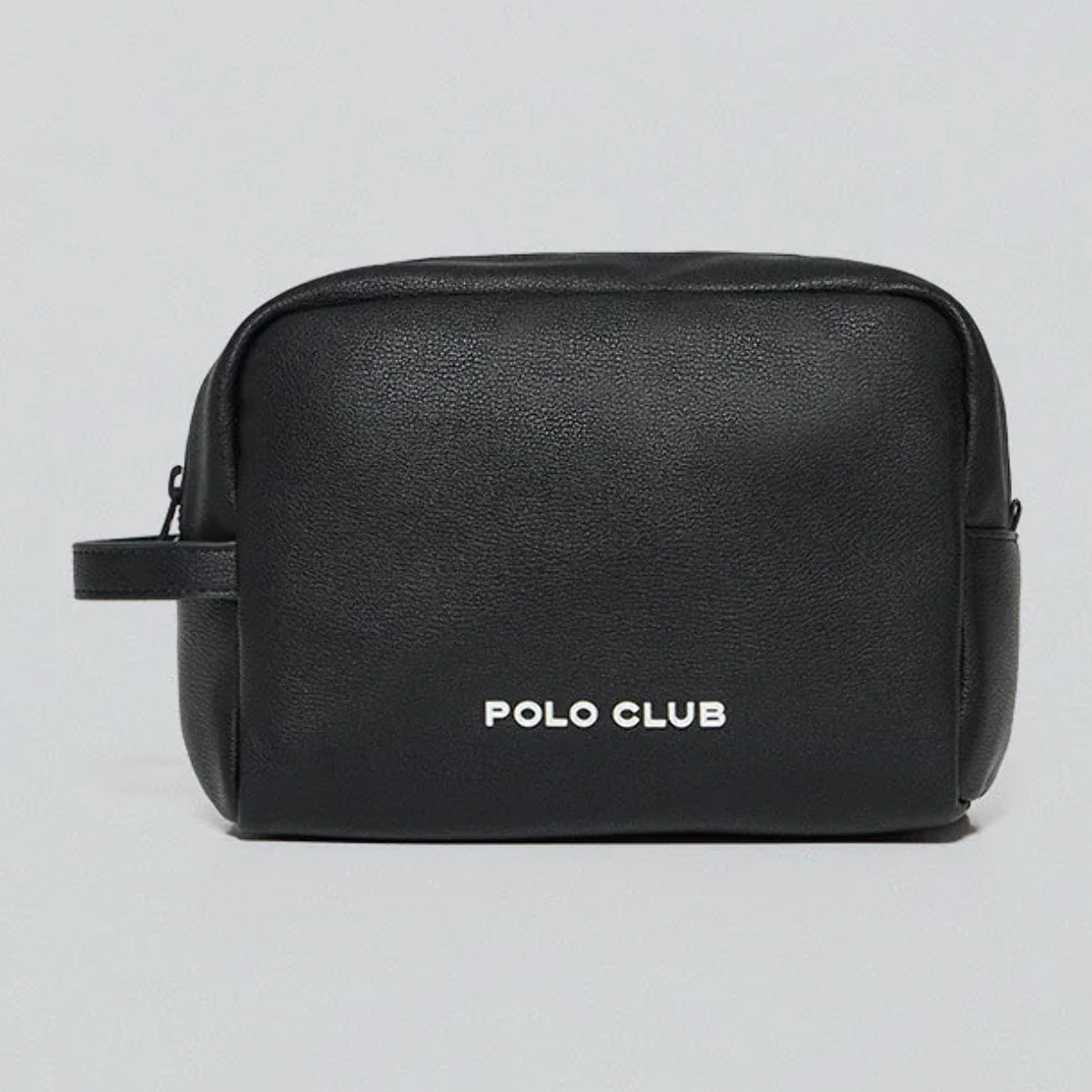 Beautycase Eton nero con cerniera e dettagli Polo Club