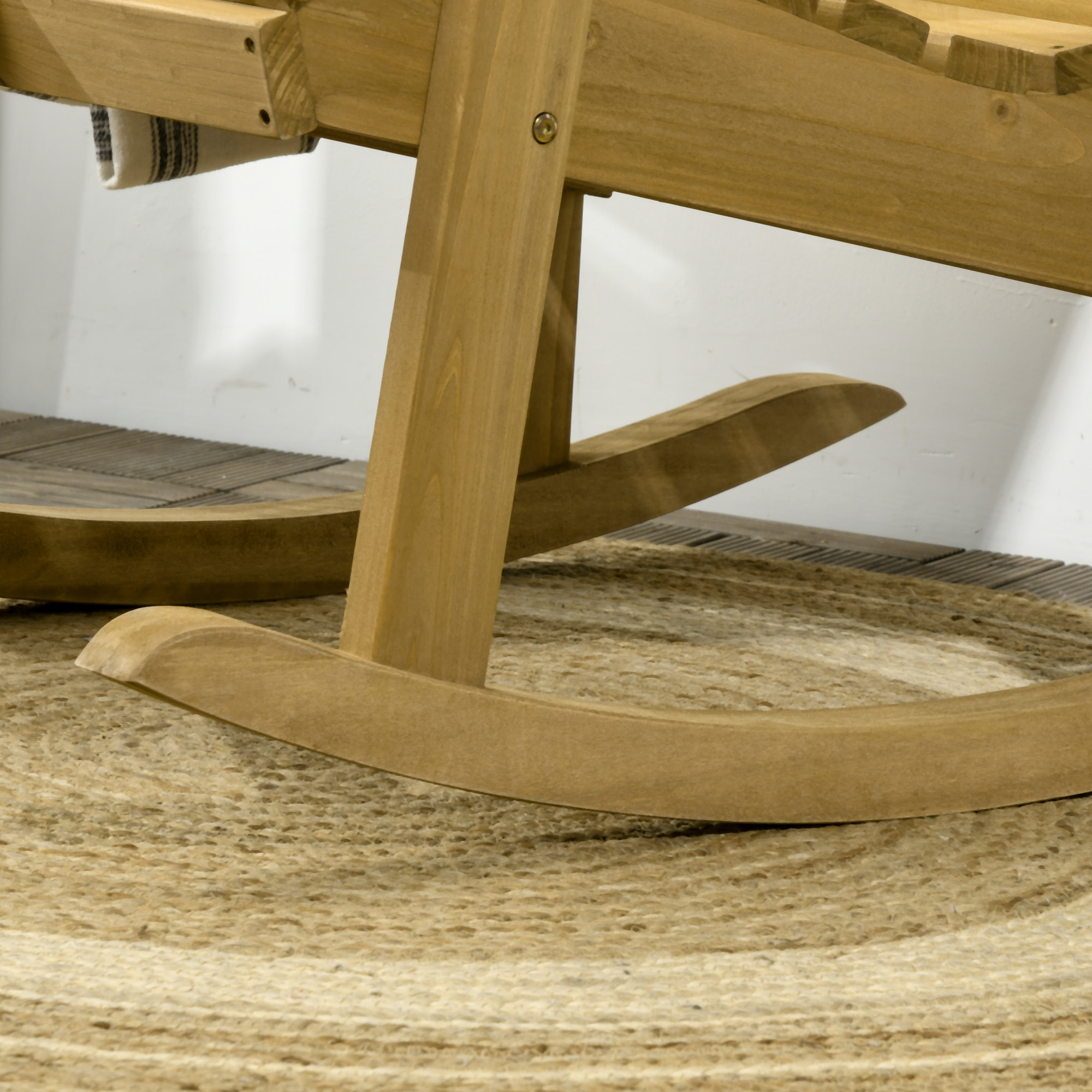 Fauteuil de jardin à bascule rocking chair style néo-rétro bois sapin autoclave