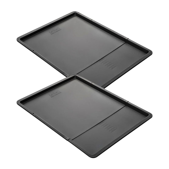 Ensemble de 2 Plaques à pâtisserie extensible de 37 à 52 x 33 cm Zenker Black Metallic