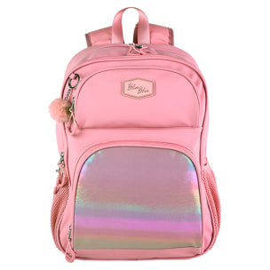 Blin-Blin Arcoiris mochila primaria doble compartimento, de gran capacidad y adaptable a carro.