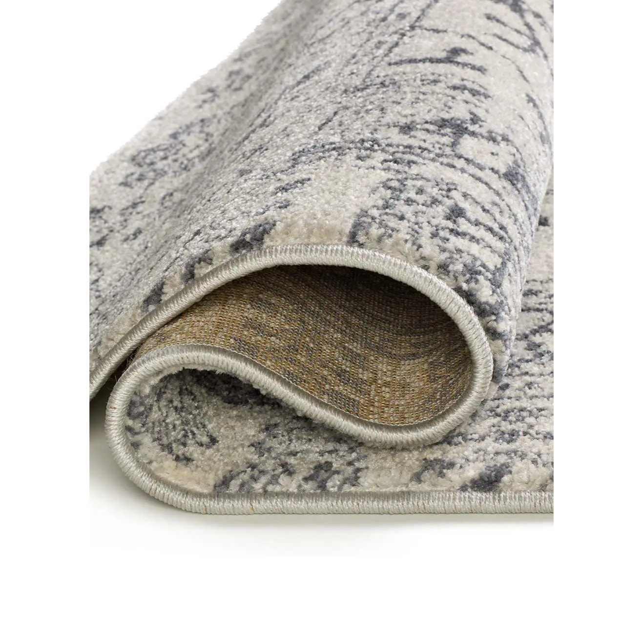 SIROCO Alfombra vintage de pelo corto azul, varias medidas disponibles.