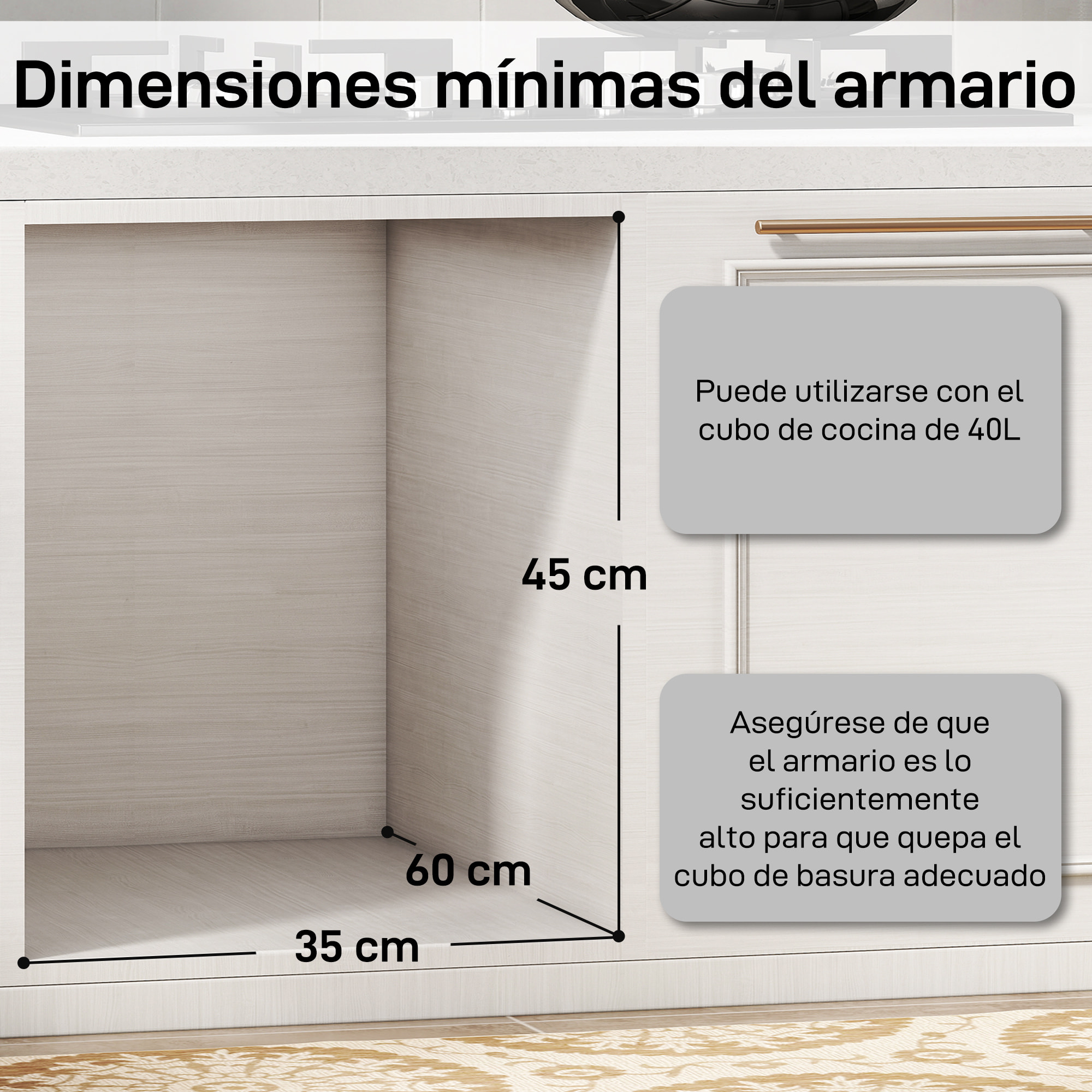 Cubo de Basura bajo Fregadero, Cubo de Basura Cocina, 2 Contenedores de Reciclaje Extraíble, 2 x 20 L, Deslizamiento Suave, Asa, Tapa con Patrón de Diamante, Gris