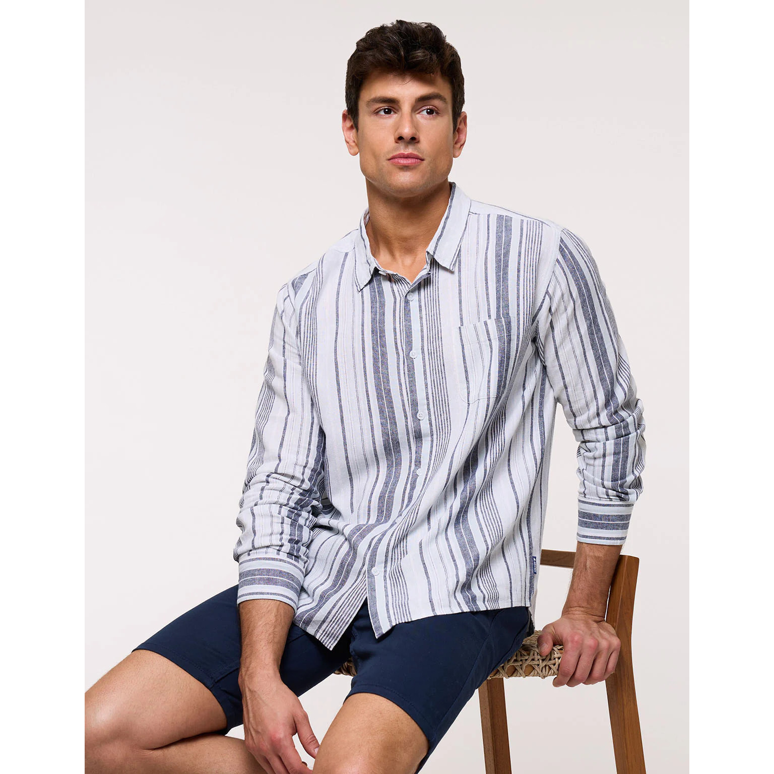 Camisa Manga Larga Azul - Marimbo