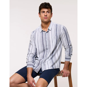 Camisa Manga Larga Azul - Marimbo