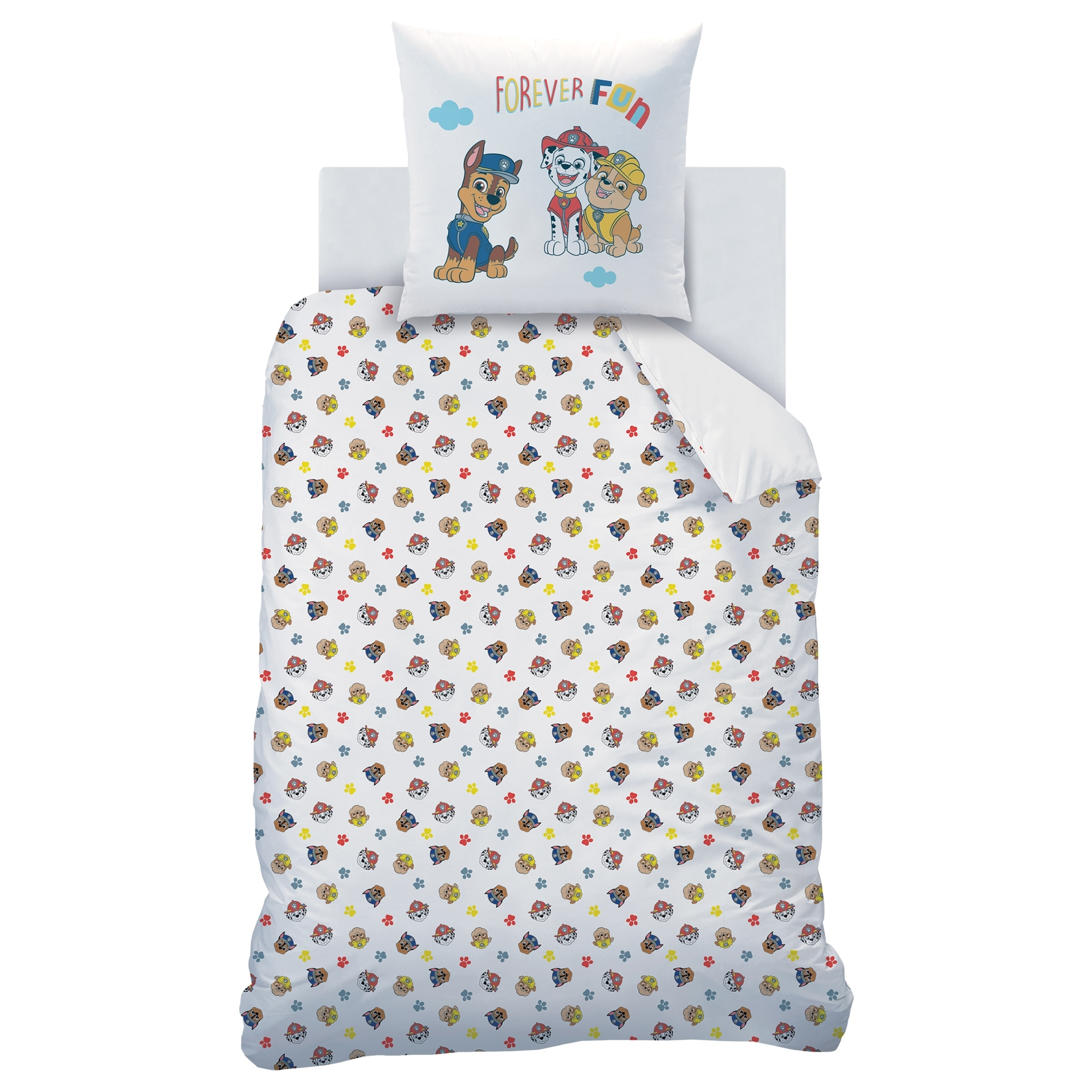 Parure de lit imprimée 100% coton, PAT PATROUILLE HAPPY