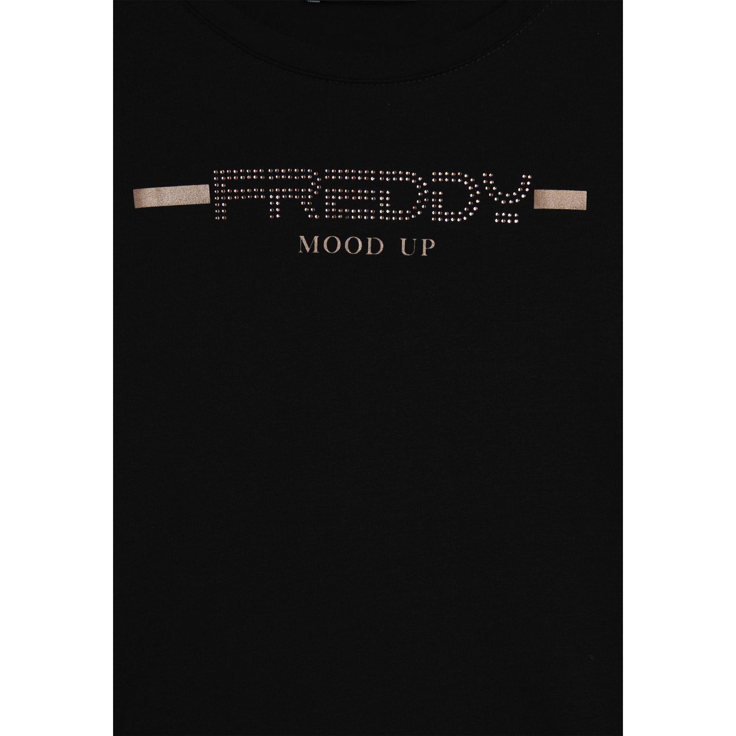 T-shirt da donna a manica lunga con fondo stondato