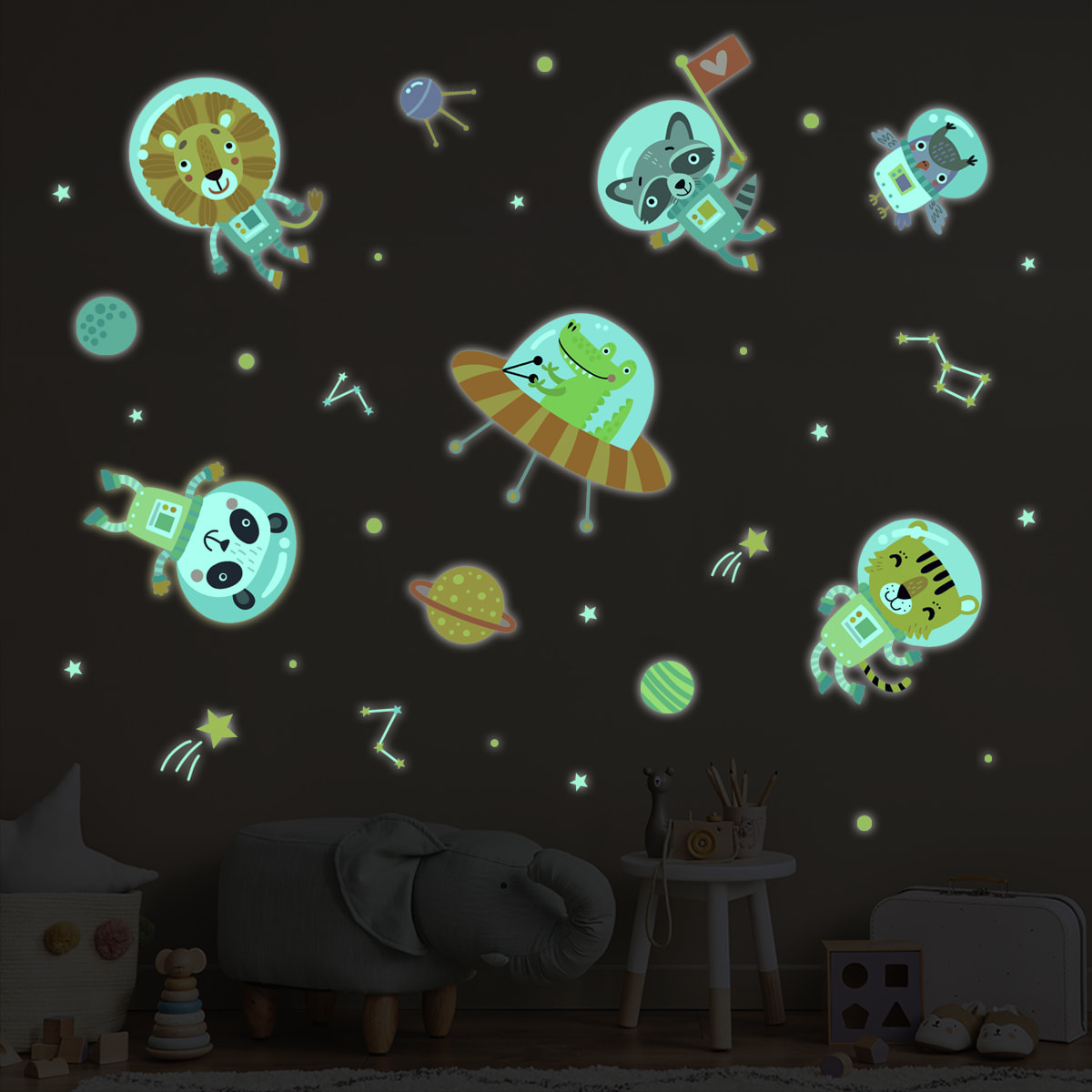 Sticker phosphorescent lumineux - AVENTURIERS DE L'ESPACE