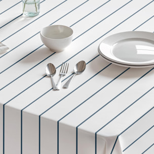 Nappe imprimée anti-tâches MAUI BLEU