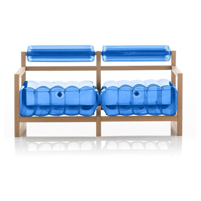 Canapé en bois et TPU Bleu