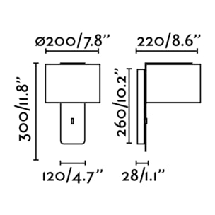 FOLD Lampe applique noire