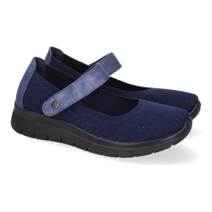 Zapatilla Plana Comoda para Mujer, Material Elastico, Cierre de cierre autoadherente