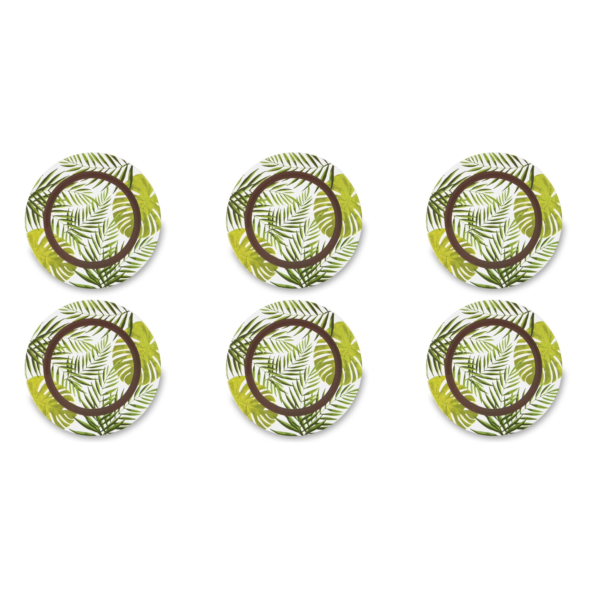 Set 6 sottopiatti 33 cm Excelsa – Foliage, Plastica Multicolore