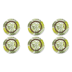 Set 6 sottopiatti 33 cm Excelsa – Foliage, Plastica Multicolore