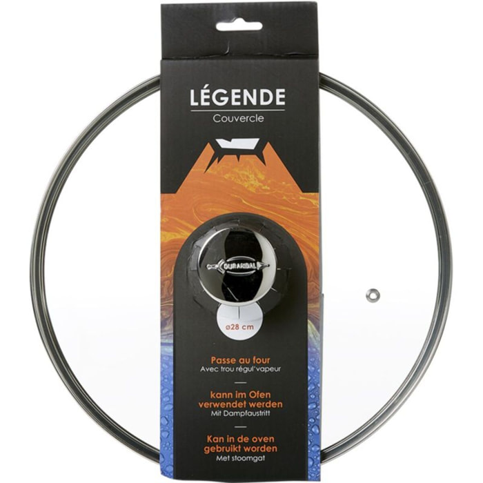 Couvercle universel DURANDAL 28cm Legende Verre