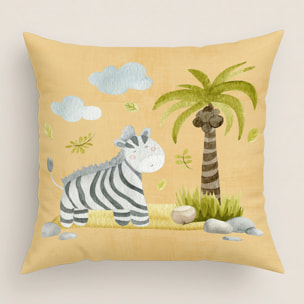 Cool Kids - Funda de Cojín Estampado - Con Cremallera - Sin relleno - 100% Algodón - Serengeti