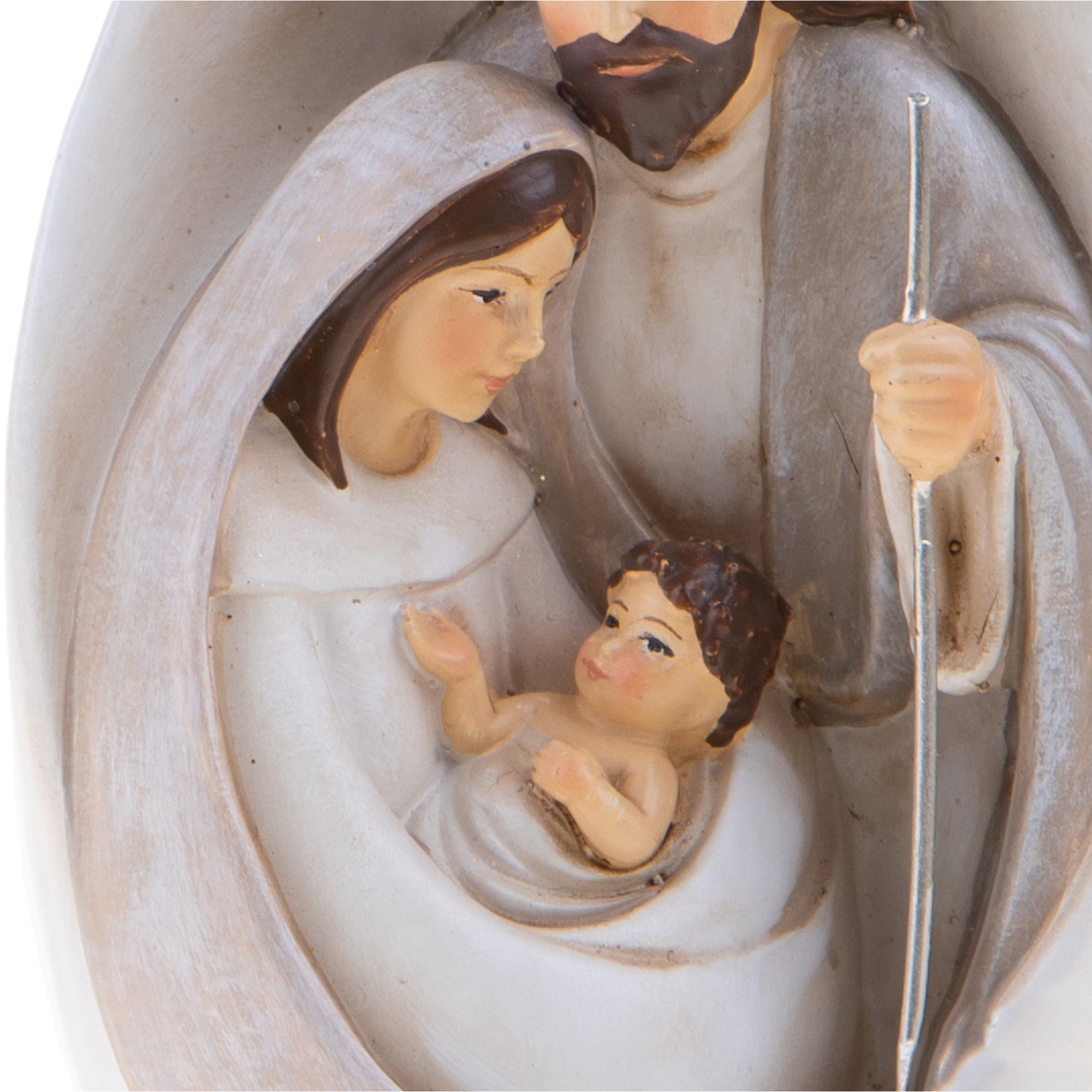 NativitÃ Ovale. Altezza 12 Cm - Pezzi 3 - 7,3X12X6,8cm - Colore: Verde - Bianchi Dino - Articoli Natalizi