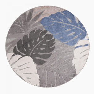 Tapis extérieur tissé kilim rond HALE