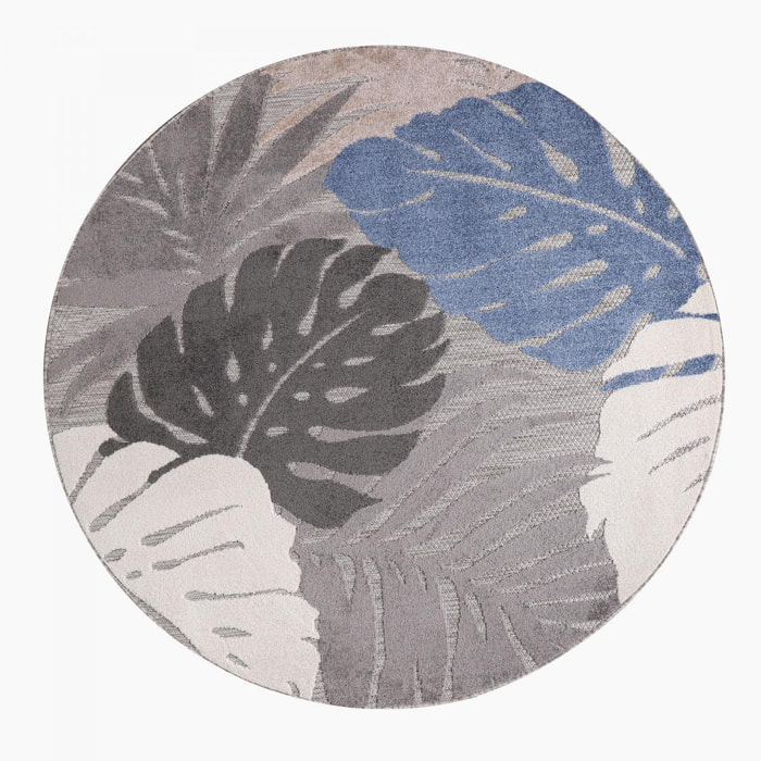 Tapis extérieur tissé kilim rond HALE