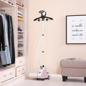 Défroisseur vapeur vertical défroisseur à vêtements 1,4L 1950W débit vapeur 32g/min tige telescopique rose noir