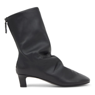 Botín de tacón Alegra en napa con cierre de cremallera