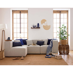 Arty - module d'assise droit - en tissu mailles 3D - Beige