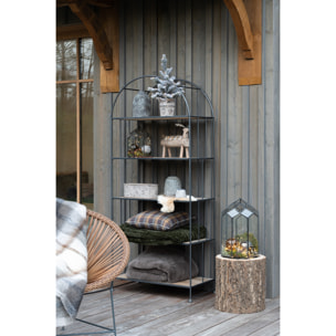 J-Line terrarium - verre/métal - noir - medium - Ø 25 cm