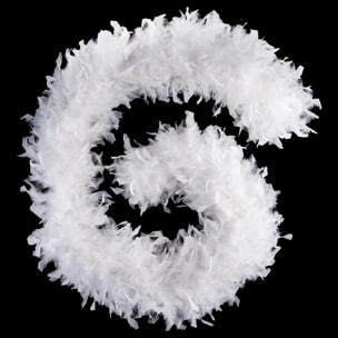 Guirlande de Noël boa blanc 1m80 100g en plumes
