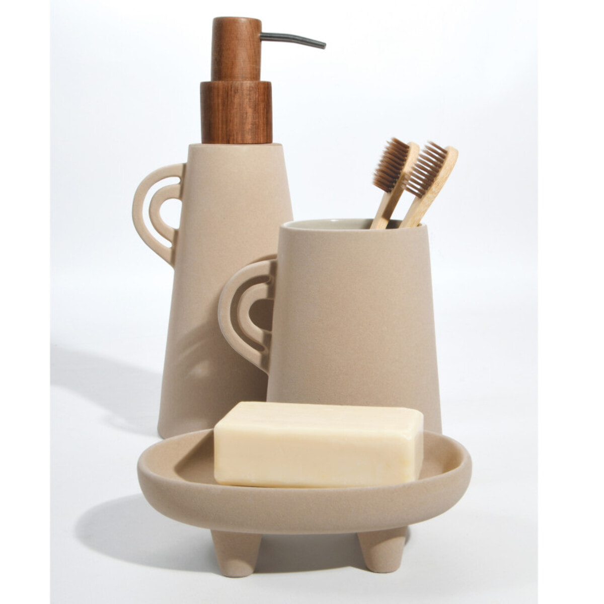 Gobelet en Grés ORGANIC Cappuccino Spirella