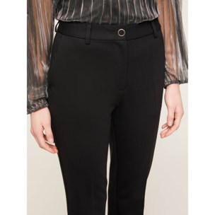 Motivi - Pantalones flare de punto milano - Negro