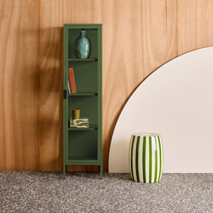 Buffet de rangement acier et verre trempé 1 porte 160cm ARKANSAS